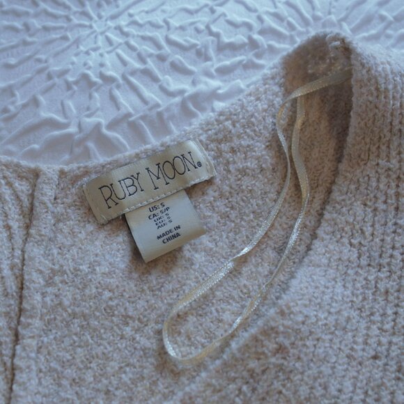 Ruby Moon Cotton Blend V-Neck Sweater - Size S - Picture 3 of 10